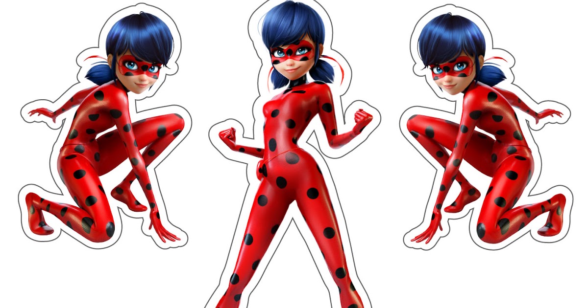 Topo de bolo da Ladybug